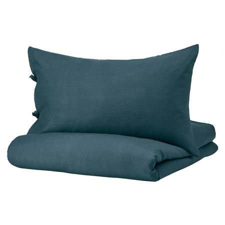 Пододеяльник и 2 наволочки, темно-синий 200x200/50x70 см IKEA PUDERVIVA ПУДЕРВИВА 904.671.69