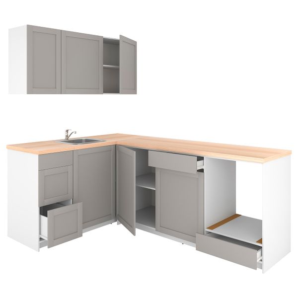 Кухня, серый 160x240x220 см IKEA KNOXHULT КНОКСХУЛЬТ 794.045.50 - фото 1