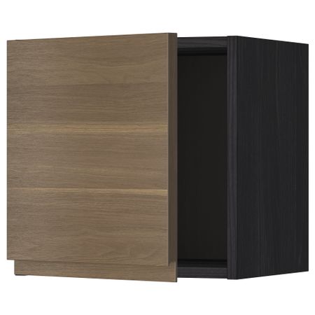 Навесной шкаф, 40x40 см, черный, Voxtorp под грецкий орех IKEA METOD МЕТОД 994.591.17