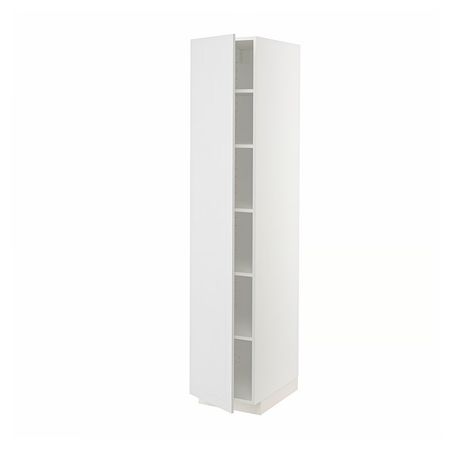 METOD Высокий шкаф с полками - белый/Stensund белый 40x60x200 см