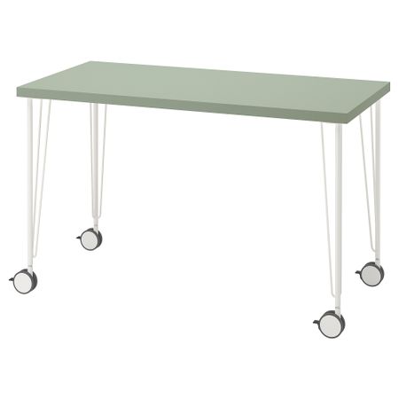 Письменный стол, 120x60 см, светло-зеленый, белый IKEA KRILLE КРИЛЛЕ, LAGKAPTEN ЛАГКАПТЕН 194.783.70