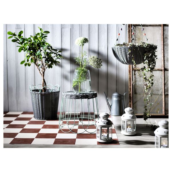 Кашпо подвесное СОЛРОСФРО, д/дома/улицы разноцветный (34 см) - схема-чертеж с размерами