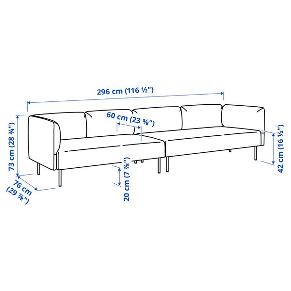 IKEA, дополнительный ракурс - схема-чертеж с размерами