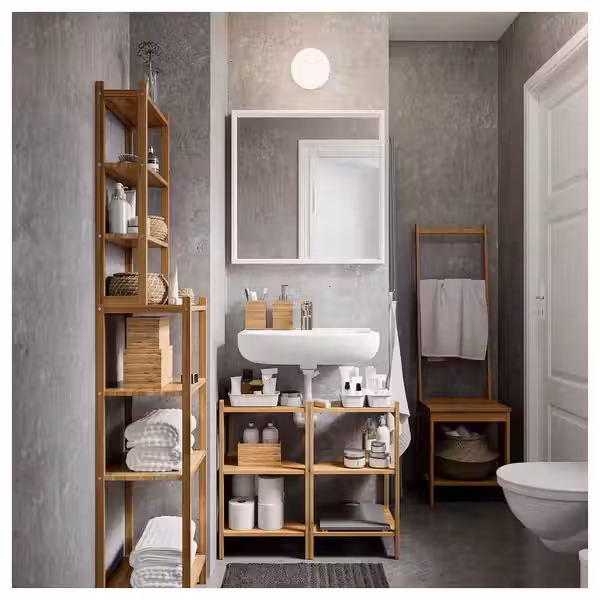 NISSEDAL Зеркало - белый 65x65 см - схема-чертеж с размерами