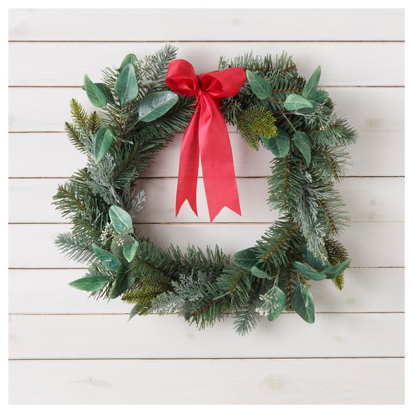 Искусственный венок СМИККА, зеленый (46 см) - фото 2