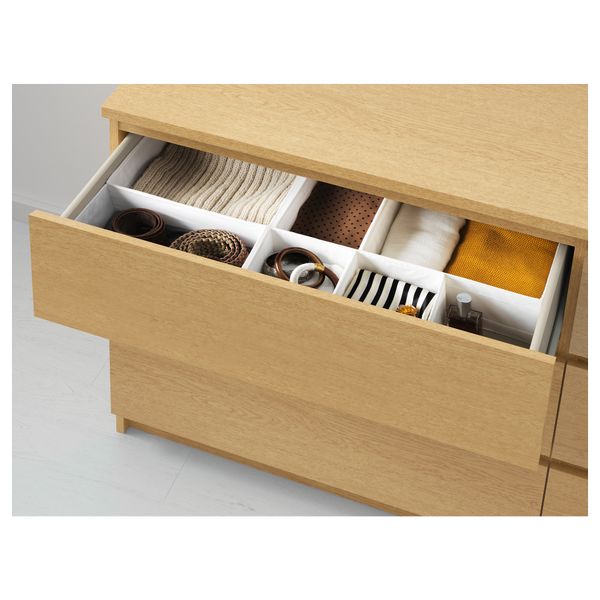 Комод с 6 ящиками МАЛЬМ, дубовый шпон (160x78 см) - фото 4