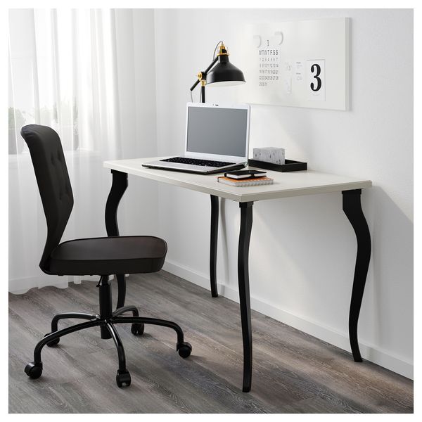 Стол КЛИМПЕН / ЛАЛЛЕ, серый, черный (120x60 см) - схема-чертеж с размерами