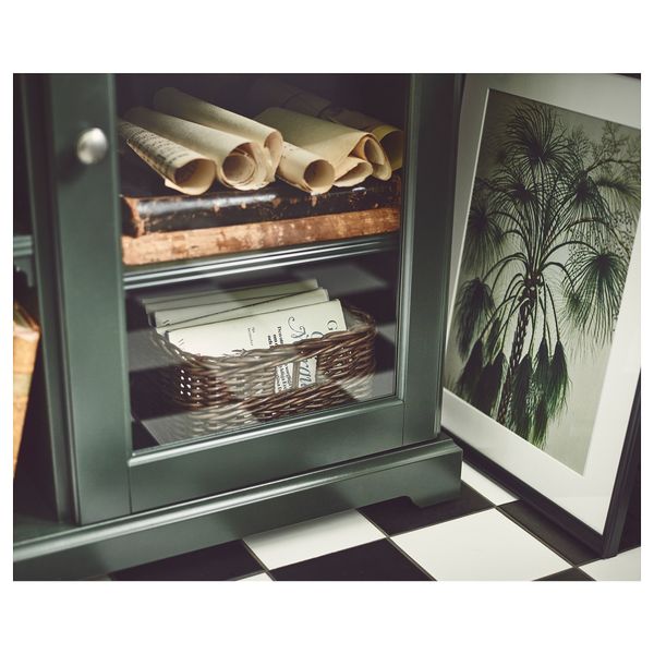 Сервант ЛИАТОРП, темный оливково-зеленый (145x87 см) - схема-чертеж с размерами