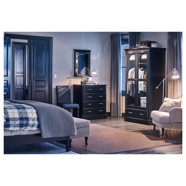 Зеркало СОКНЕДАЛЬ, черный (60x80 см) - схема-чертеж с размерами