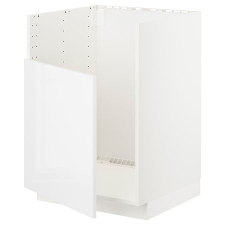 Шкаф под мойку БРЕДШЁН, белый/Рингульт белый 60x60 см IKEA METOD МЕТОД 394.474.34