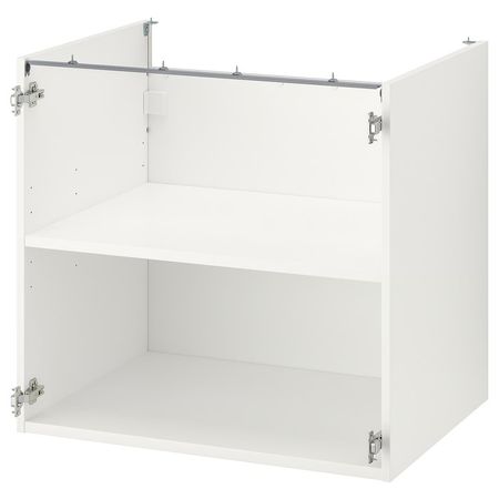 ENHET Напольный шкаф с полкой - белый 80x60x75 см