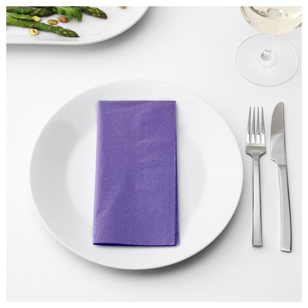 Салфетка бумажная ФАНТАСТИСК, сиреневый (40x40 см) - фото 2