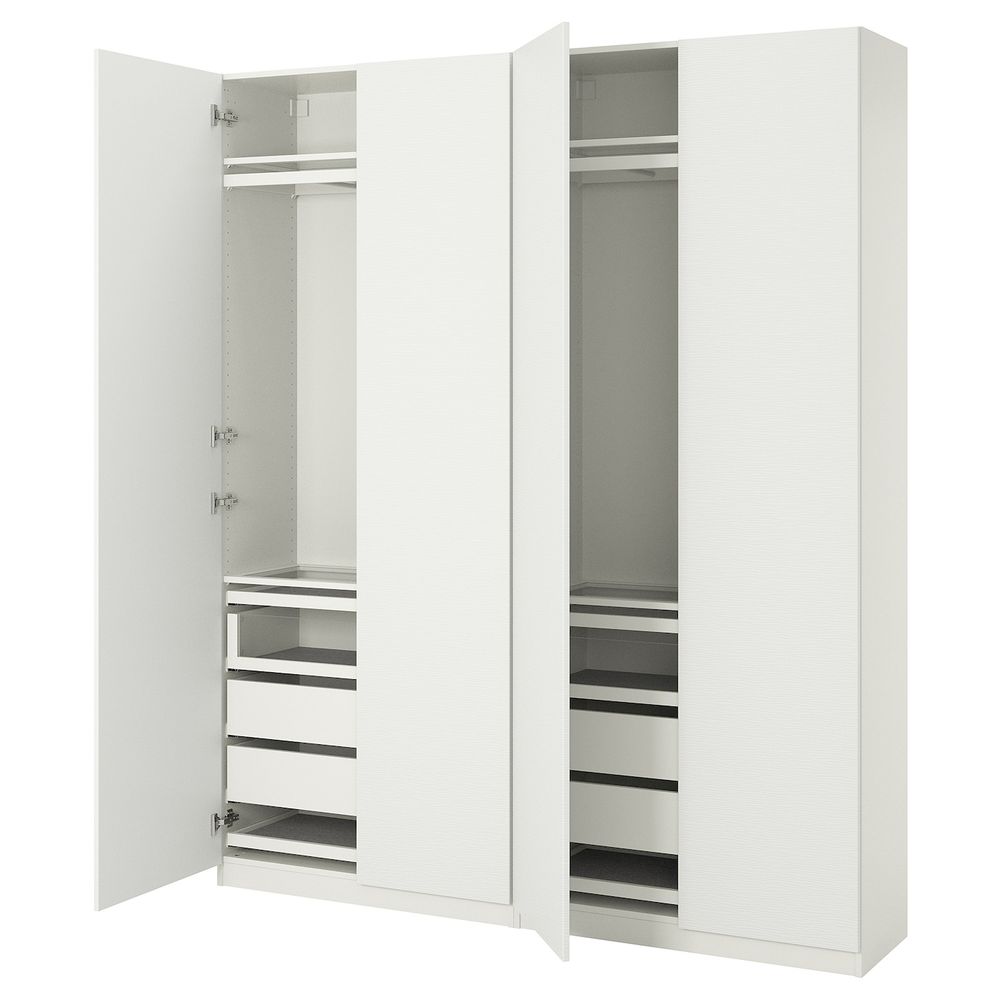 Гардероб, комбинация, белый 200x38x236 см IKEA PAX ПАКС / VINTERBRO ВИНТЕРБРО 493.295.62 - фото 1