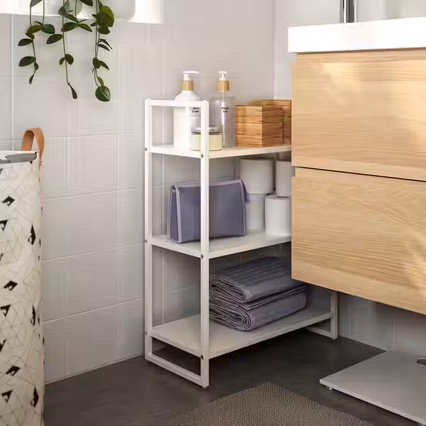 JONAXEL Стеллаж - белый 25x51x70 см - схема-чертеж с размерами