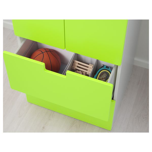 Комбинация для хранения с дверцами, ящиками СТУВА, белый, зеленый (60x50x128 см) - фото 3