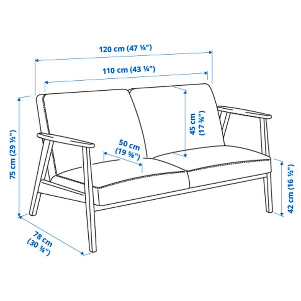 IKEA, дополнительный ракурс - схема-чертеж с размерами