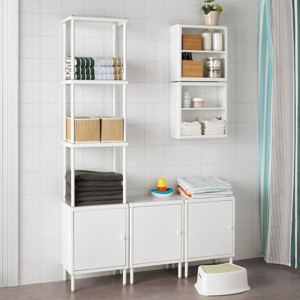 Полка навесная, белый 40x15x40 см IKEA DYNAN ДИНАМ 203.689.88 - схема-чертеж с размерами