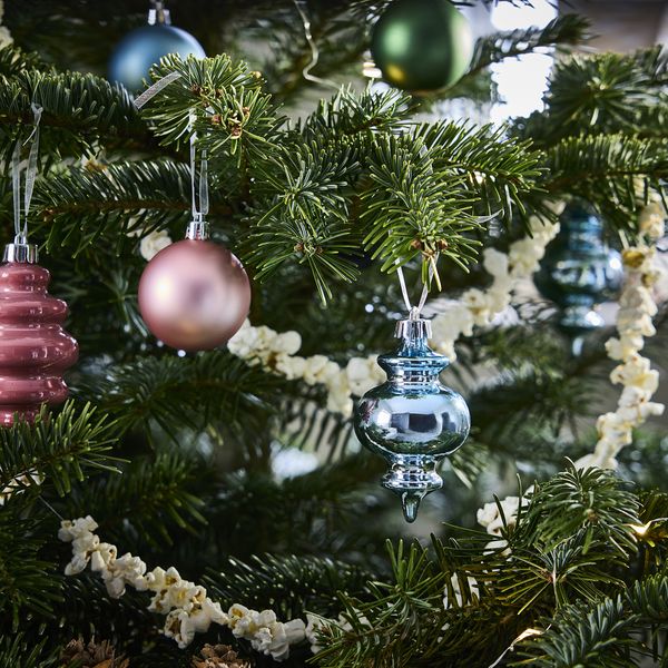 Набор елочных украшений, 32 предмета, шар разные формы, разные цвета IKEA VINTERFINT 005.813.86 - схема-чертеж с размерами