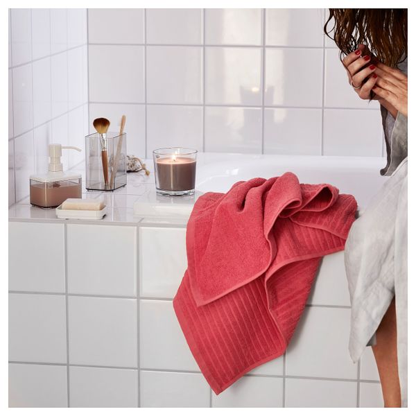 Банное полотенце, светло-красный 70x140 см IKEA VÅGSJÖN ВОГШЁН 204.394.10 - фото 5