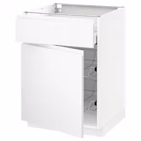 METOD / MAXIMERA Напольн шкаф с пров корз/ящ/дверью