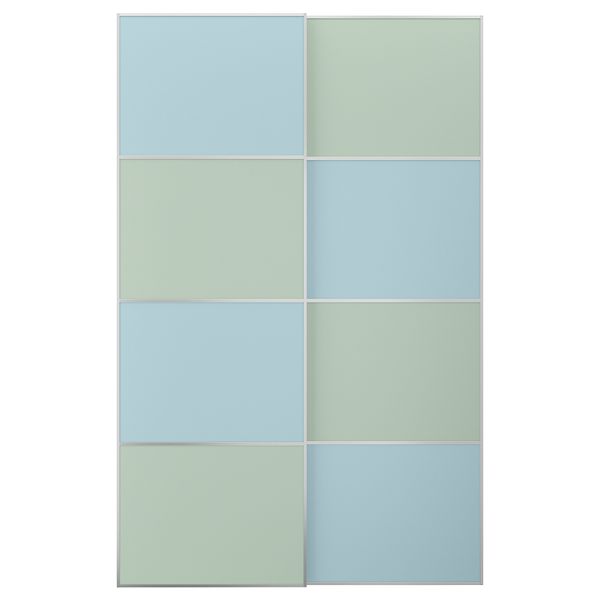 Пара раздвижных дверей IKEA MEHAMN МЕХАМН 995.485.43 - схема-чертеж с размерами