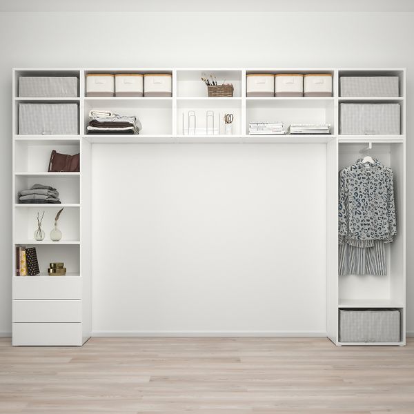 Гардероб/8 дверей+3 ящика, белый/Фоннес Саннидаль 340x42x241 см IKEA OPPHUS ОПХУС 293.365.49 - фото 2