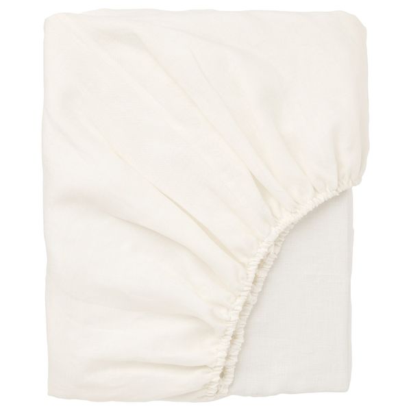 Простыня натяжная, белый 160x200 см IKEA ПУДЕРВИВА 503.984.70 - фото 1