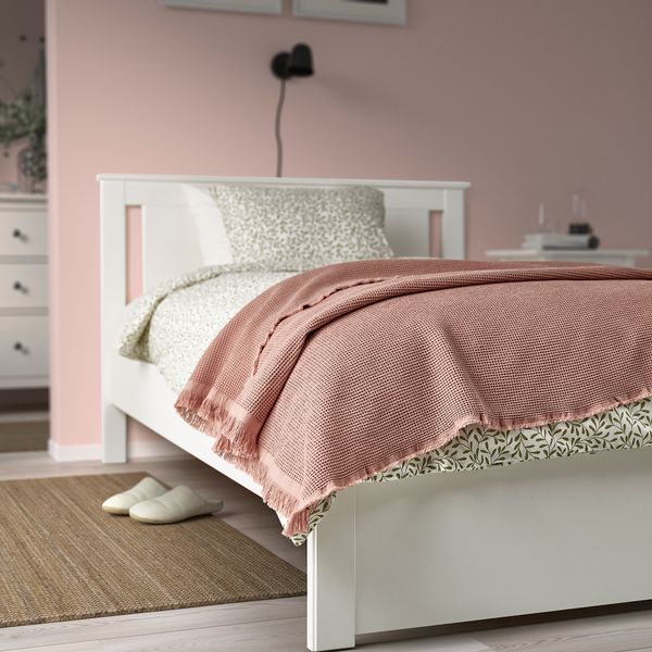 Плед, бледно-розовый, 130x170 см IKEA KLOTSTARR 705.620.30 - схема-чертеж с размерами