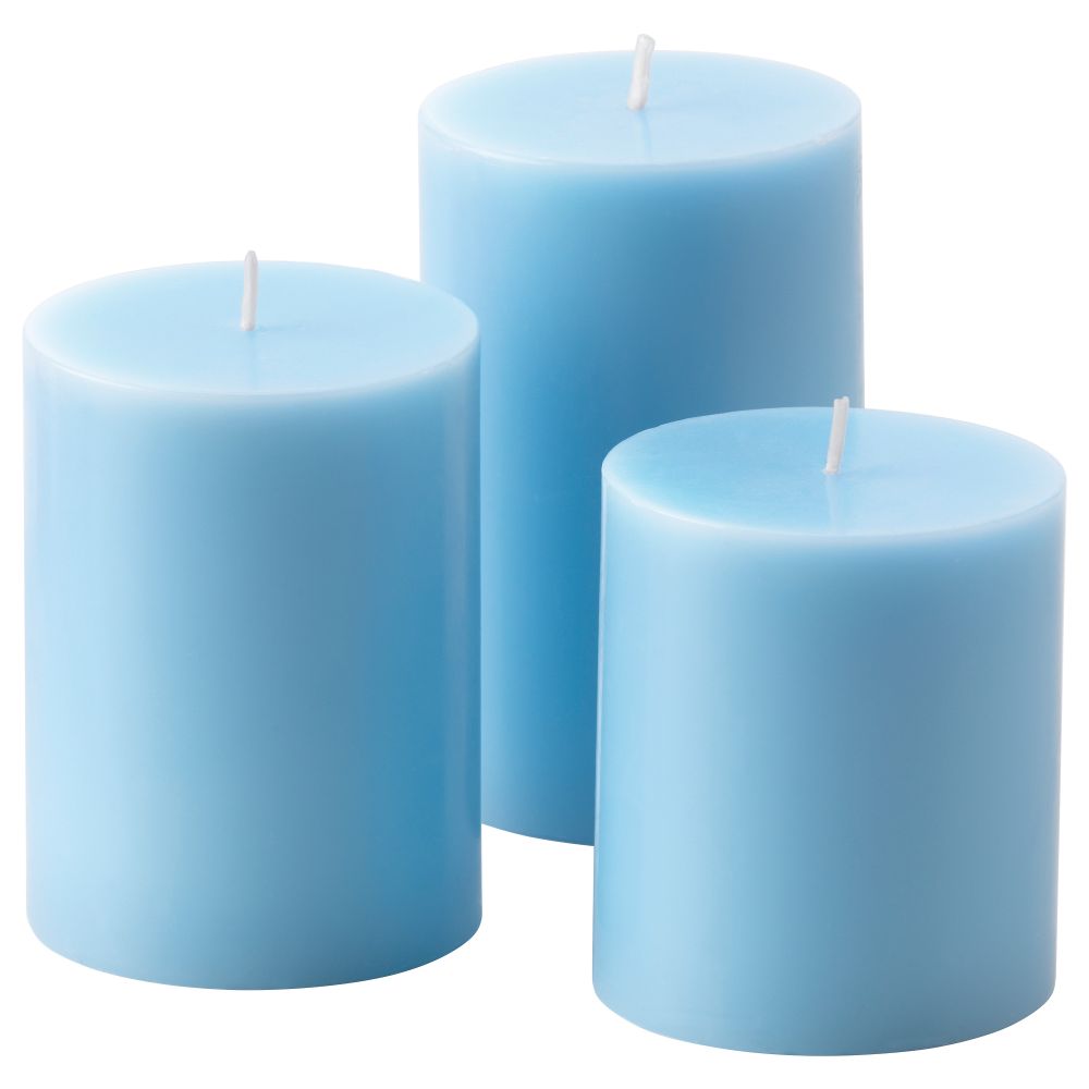 Формовая свеча, ароматическая, 3 шт НИКЭР, голубой Летняя свежесть, голубой - фото 1
