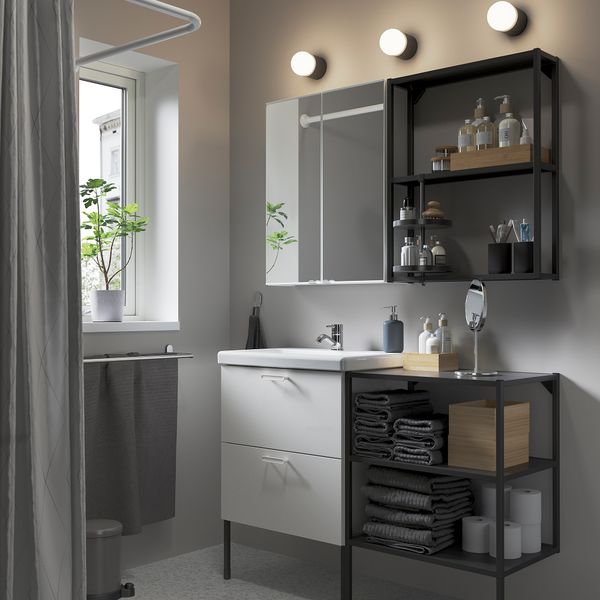 Комплект мебели для ванной,15 предмета, 122x43x87 cm IKEA TVÄLLEN ЛЕН ТВЭЛЛЕН, BEGIVENHET БЕГИВЕНХЕТ 093.376.39 - фото 3