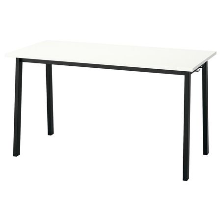 MITTZON Конференц-стол - белый/чёрный 140x68x75 см