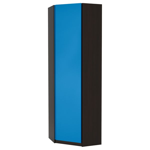 Гардероб угловой ПАКС, черно-коричневый, Виканес синий - схема-чертеж с размерами