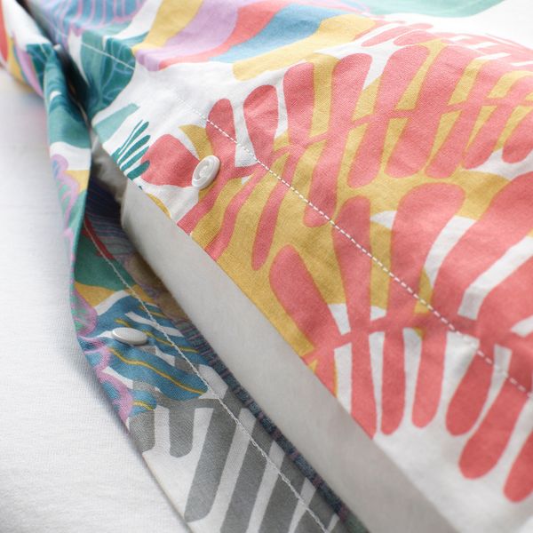 Пододеяльник и 1 наволочка, белый/разноцветный 150x200/50x70 см IKEA СКОГСФИББЛА 904.593.48 - фото 5