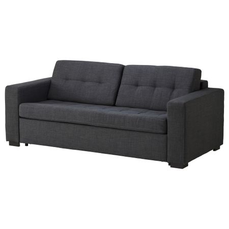 Диван-кровать 3-местный КЛАГСТОРП / ЛАСЕЛЕ, Бальг темно-серый