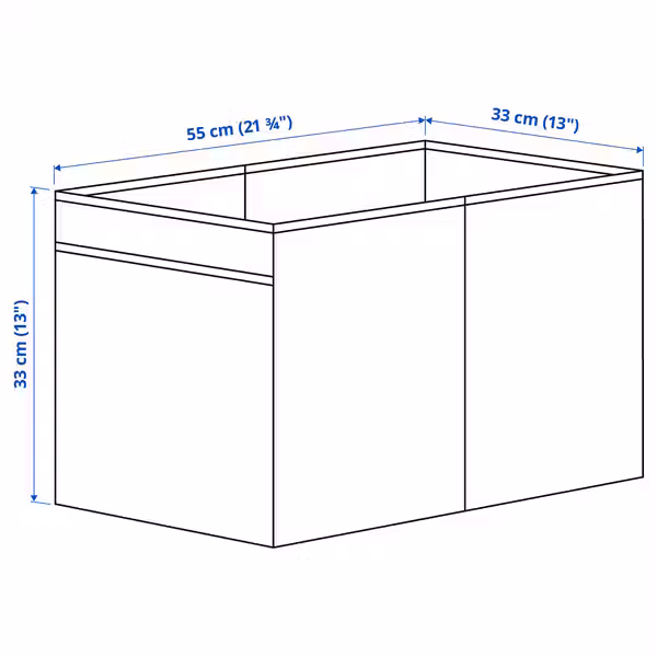 Упаковка 7 из 6 для IKEA - схема-чертеж с размерами