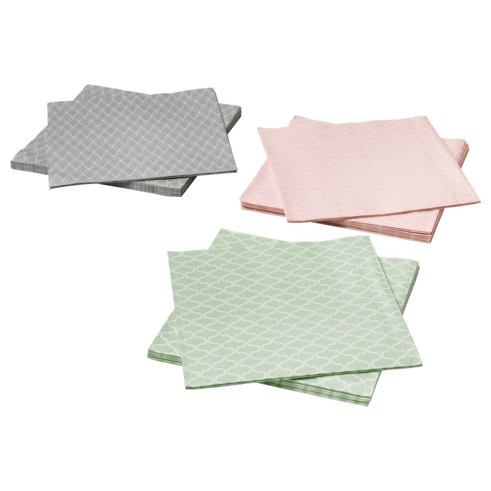 Салфетка бумажная СПИЛЛТИД, разные цвета (33x33 см 30 шт) - фото 1