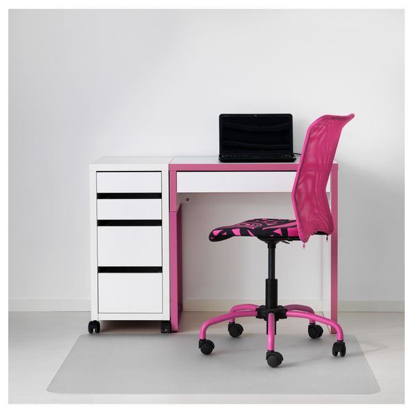 Письменный стол МИККЕ, белый, розовый (73x50 см) - фото 4