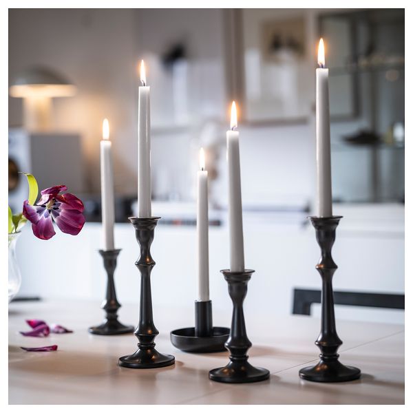 Неароматическая свеча, 25 см, светло-серый IKEA KLOKHET КЛОКХЕТ 805.381.29 - фото 5