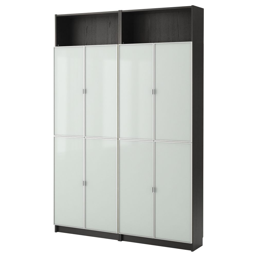 Стеллаж БИЛЛИ / МОРЛИДЕН, черно-коричневый (160x237x28 см) - фото 1