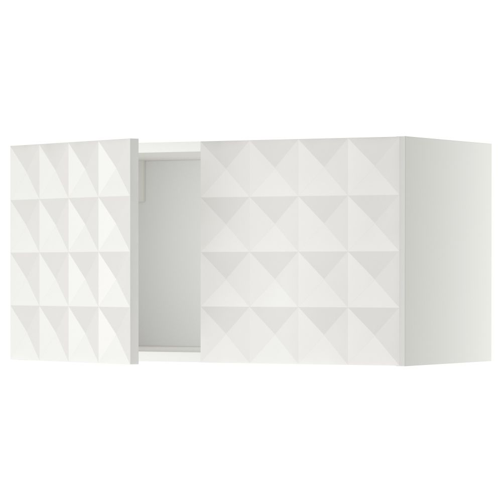 Навесной шкаф с 2 дверями МЕТОД, белый, Гэррестад белый (80x40 см) - схема-чертеж с размерами