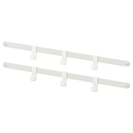 HJÄLPA 2 накладные шины+6 крючков - белый 55 см