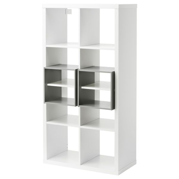 Стеллаж с 2 вставками КАЛЛАКС, белый (77x147 см) - фото 1