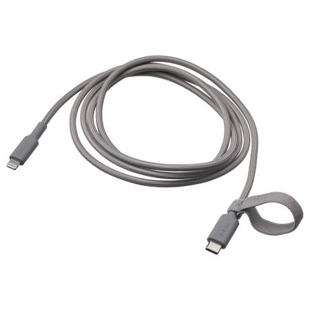 Кабель USB-C–lightning, серый, 1.5 м IKEA LILLÅNGEN ЛИЛЛОНГЕНHULT ЛИЛЛЬХУЛЬТ 405.811.10