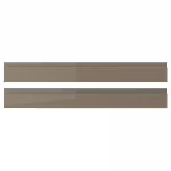 VOXTORP Фронтальная панель ящика - глянцевый темный серо-коричневый 80x10 см - фото 1