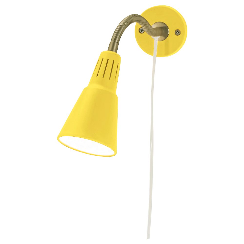 Настенный софит, лампа с зажимом КВАРТ, желтый - фото 1