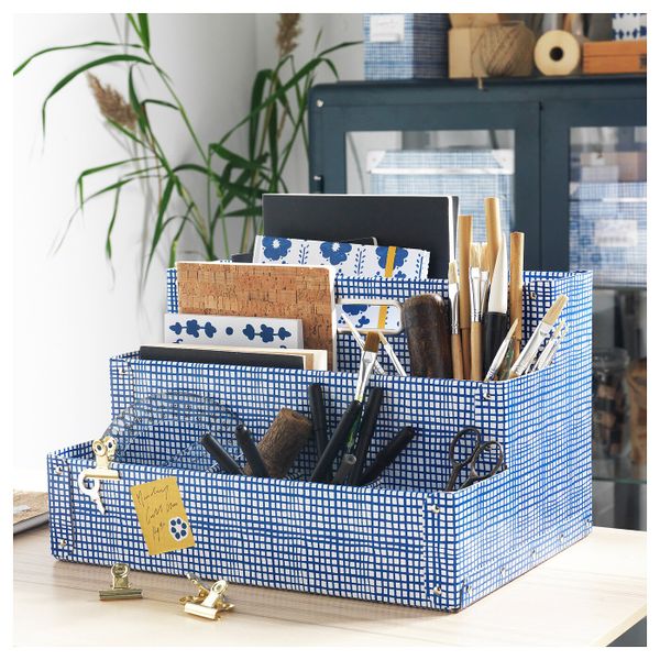 Папка с наклейками, белый, синий IKEA АНИЛИНАРЕ 104.280.06 - фото 4