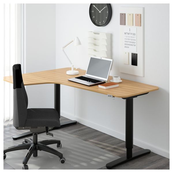 Столешница с вырезом, левая БЕКАНТ, дубовый шпон (160x110 см) - фото 2