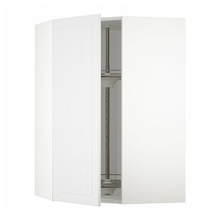 Угловой навесной шкаф с вращающейся секцией, белый/Стенсунд белый 68x100 см IKEA METOD МЕТОД 894.097.45