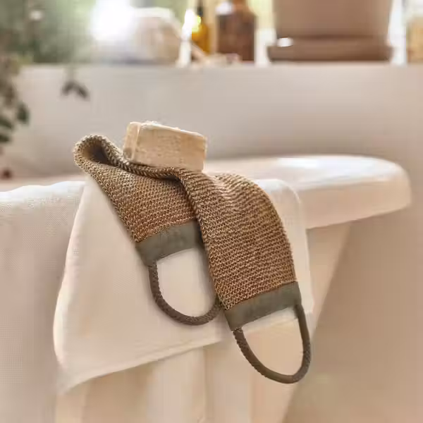 DVÄRGHYACINT Мочалка для тела - естественный/серо-зеленый - фото 4