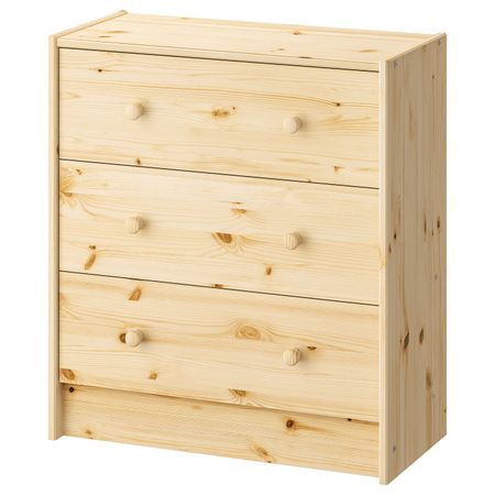 Комод с 3 ящиками, сосна 62x70 см IKEA RAST РАСТ 903.686.16